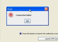 Supermicro, IPMIView, Launch kvm console, Connection failed